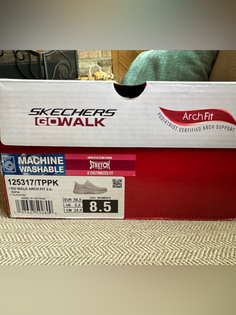Sketchers Women's GO WALK Arch Fit “Crystal Waves” Walking Sneakers - Size 8.5 - Picture 13 of 16